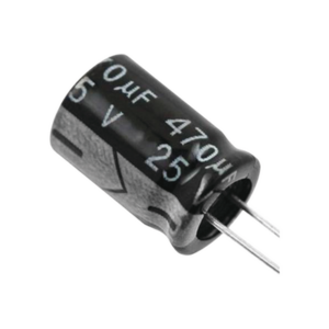 Capacitor Electrolítico de Aluminio, Radial de 470 µFd, 25 Vcc, 105 °C, 8 x 15 mm. - Syscom