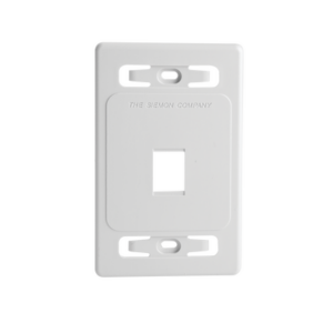 Placa de Pared Modular MAX, de 1 Salida, Color Blanco - SIEMON