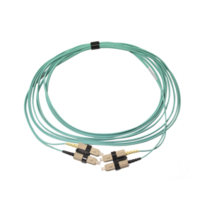 Jumper de Fibra Óptica Multimodo 50/125 OM3 XGLO, SC-SC Duplex, OFNR, Color Aqua, 5 Metros (16.40 Pies) - SIEMON