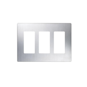 Tapa Color Metalico para interruptor o dimmer Lutron, 3 gang, limpio y moderno - LUTRON ELECTRONICS