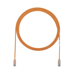 Cable de Parcheo TX6, UTP Cat6, Diámetro Reducido (28AWG), Color Naranja, 1.52 Metros (5 Pies)