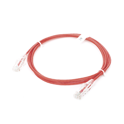 Cable de Parcheo Slim UTP Cat6 - 2 Metros (6.56 Pies) Rojo Diámetro Reducido (28 AWG) - Image 4