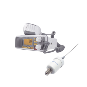 Kit de radio UM385 | mas antena marina de fibra de vidrio TX-1600-SYS
