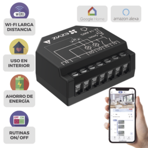 Relevador Wi-Fi Inteligente / 2 Salidas Para 2 Apagadores / Ideal Para Control de Iluminación / Control Remoto / Horarios Per