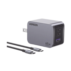 Cargador de 65W serie Nexode Pro | 3 Puertos de Carga Rápida | 2 USB-C | 1 USB-A | Tecnología GaNInfinity | PD3.1 de 65W / QC