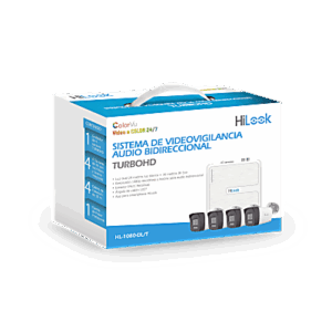 KIT TurboHD 1080p / DVR 4 canales / 4 Cámaras Bala de Metal / H.265+ / 1 Fuente de Poder Profesional / Accesorios de Instalación