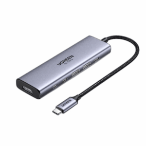 Hub USB-C 6 en 1 / HDMI 4K@60Hz / 2x USB-A 3.2 Gen 2 (10 Gbps) / 2x USB-C 3.2 (10 Gbps) / PD 100W / Compatibilidad Universal 
