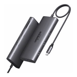 Docking Station USB-C Hub 10 en 1 UGREEN Revodok Pro 210 / Dual HDMI 4K 60Hz y 8K 30Hz / 3 Puertos USB-A + USB-C 3.0 / Carga PD 100W / Ethernet Gigabit 1000M / Lector Tarjetas SD y TF / Compatible Windows y macOS