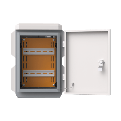 Gabinete de Acero Ventilado para Exterior con Rieles DIN y 4 Placas Laterales para Montaje de Equipos por Fuera - Image 2