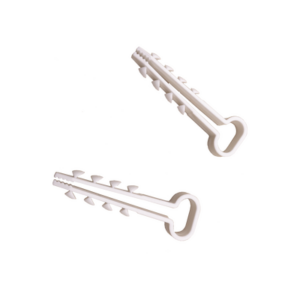 Bolsa con 100 clips sujetadores de plástico para cables de 6 a 12 mm. Ideales para instalaciones en pared, brindan sujeción f