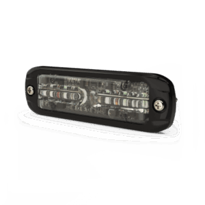 Luz Auxiliar de 18 LEDS, Tricolor Rojo/Azul/Blanco, Lente transparente, Bisel Negro