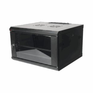 Gabinete de Pared PRECISION 19 in 6UR (455mm) - Cristal Templado. Incluye: 2 Ventiladores y Panel Cepillo