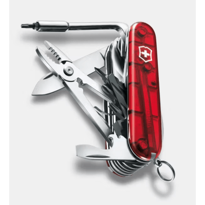 Navaja Multifunción Cyber Tool L / 39 Herramientas Profesionales / Para Técnicos Digitales / Llave Tuercas Tecnológica / Dados Hexagonales D-SUB / Set Bits Phillips-Torx-Hex / ABS-Cellidor Rojo / Fabricación Suiza - Image 2