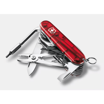Navaja Multifunción Cyber Tool L / 39 Herramientas Profesionales / Para Técnicos Digitales / Llave Tuercas Tecnológica / Dados Hexagonales D-SUB / Set Bits Phillips-Torx-Hex / ABS-Cellidor Rojo / Fabricación Suiza - Image 4