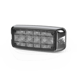 Luz de Advertencia de 5X2" 10 LED, Rojo/Azul, Bisel Cromado, Lente Transparente