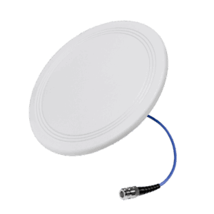 Antena Omnidireccional para Techo Interior / 600-6000 MHz / 5 Bandas Celulares y WiFi / Perfil Ultra Bajo 8 mm / Conector N-hembra / Cable Plenum 30 cm / Material del radomo, ABS