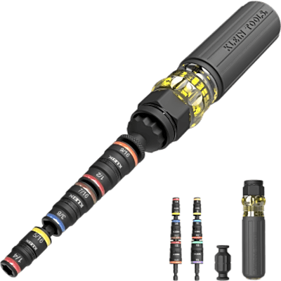 Desarmador de Impacto / 14 en 1 / Magneto de Tierras Raras / Almacenamiento Dual / Asistencia de Torque / Adaptador 7/8".