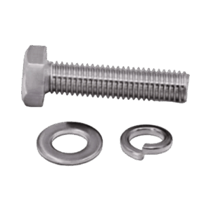 Tornillo M6 x 1.0 mm con Arandela Plana y Arandela de Presión para baterías de 12 V de 28-80 Ah.