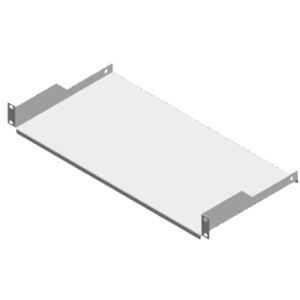 Charola para Rack Blanca de 19" de 2 postes, 23 cm de Profundidad, 1 Unidad de rack