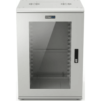 Gabinete Rackeable / 18 Unidades / 19 Pulgadas / Puerta de Cristal / Capacidad de Carga 750 Kg / Dimensiones 600x605x930 mm (23.6x23.8x36.6 in) - Image 2