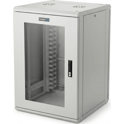 Gabinete Rackeable / 18 Unidades / 19 Pulgadas / Puerta de Cristal / Capacidad de Carga 750 Kg / Dimensiones 600x605x930 mm (23.6x23.8x36.6 in) - Image 3