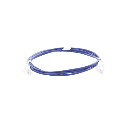 Cable de Parcheo Slim UTP Cat6 - 2 Metros (6.56 Pies) Azul Diámetro Reducido (28 AWG) - Image 3