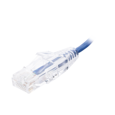 Cable de Parcheo Slim UTP Cat6 - 20 cm (7.87 Pulgadas) Azul Diámetro Reducido (28 AWG) - Image 2