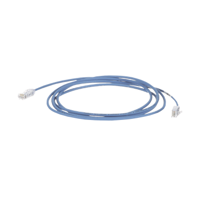 Cable de Parcheo TX6, UTP Cat6, Diámetro Reducido (28AWG), Color Azul, 7.92 Metros (26 Pies)