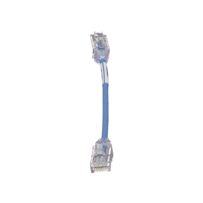 Cable de Parcheo TX6, UTP Cat6, Diámetro Reducido (28AWG), Color Azul, 15.2 cm (6 pulgadas) - Image 3