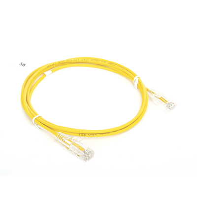 Cable de Parcheo Slim UTP Cat6 - 2 Metros (6.56 Pies) Amarillo Diámetro Reducido (28 AWG) - Image 3