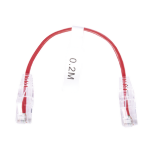 Cable de Parcheo Slim UTP Cat6 - 20 cm (7.87 Pulgadas) Rojo Diámetro Reducido (28 AWG)