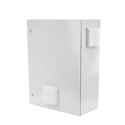 Gabinete Ventilado de Acero IP55 Uso en Exterior (400 x 600 x 250 mm) con Placa Trasera Interior Metálica y Compuerta Inferior Atornillable. Incluye Ventilador, Ventilas, filtros, Chapas y Llave T. - Image 4