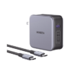 Cargador de 140W serie Nexode | 3 Puertos de Carga Rápida | 2 USB-C | 1 USB-A | Tecnología GaN II +SIC | PD3.1 / QC4.0 | Tecnología de Protección Térmica | Optimiza la Experiencia de Carga | Incluye cable USB-C