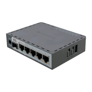 Router hEX S / 5 Puertos Gigabit Ethernet / 1 Puerto SFP 2.5G / Dual-Core ARM / 512 MB RAM / RouterOS V7 / PoE-In y PoE-Out / Montaje en Pared