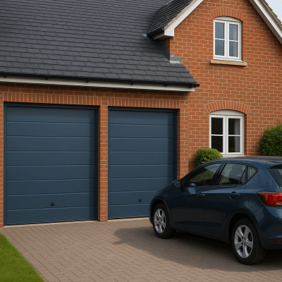 Puerta D / Garage D / Alta Calidad / Linea Central / Color GRIS / acabdo DELUXE / 18X8 pies / AISLADA / Estilo Americana. - Image 2