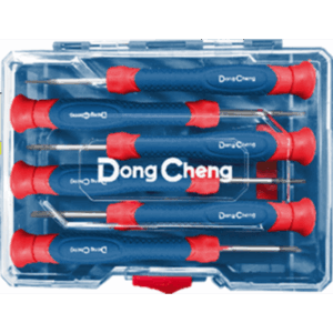 Juego de Desarmadores de Precisión 6 Piezas / Puntas Planas y Phillips / Mangos Ergonómicos Antideslizantes / Acero CR-V / Estuche Organizador