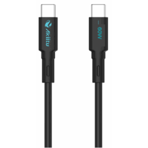 Cable de Carga USB-C a C / 1Metro / Magnético / Fast-Charging / Potencia 60W / Velocidad Transferencia 480 Mbps / Material Silicona No Tóxica / Conector Aluminio Anodizado