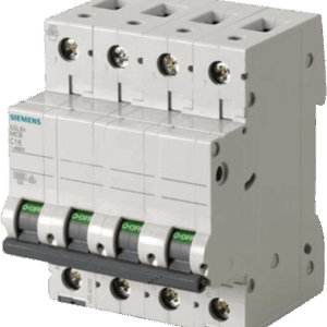 Interruptor Riel Dinn Tipo 5SL6, 4 polos, 16 amp