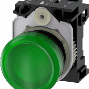 Lampara de señalización plástica con led color Verde, 110Vca