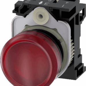 Lampara de señalización plástica con led color Roja, 24Vca-Vcd