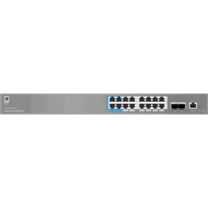 Switch de Red Empresarial L2++ / Serie GWN7800 Pro / 16 Puertos Gigabit PoE 250W / 2 Puertos SFP+ / Gestión Cloud GDMS / VLAN 4K / QoS Avanzado / Seguridad Integral