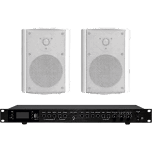 Amplificador de Audio con 2 Bocinas OL-5WT | 2 x 60W | Baja Impedancia 4 - 8Ω | Reproductor Bluetooth, USB, SD | Efectos Integrados Delay, Echo, Repeat