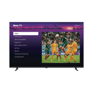 SmartTV QLED 32 Pulgadas / Resolución 1366 × 768 / 3 Puertos HDMI / WiFi Integrado / Smart TV ROKU / VESA 100 × 100 mm