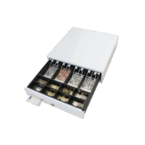 Cajón para Efectivo / Serie MK / 4 Compartimentos Billetes 5-8 Monedas / Clips Metálicos / Ranura de Inserción / Punto de Venta