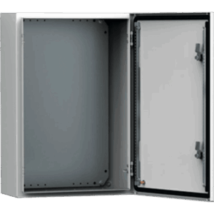 Gabinete de Uso Exterior MAS 300 x 250 x 155 mm (11.8 x 9.8 x 6.1 in) NEMA 4/12/13; IP66; IK10 de Acero Dulce 1.5 mm con Platina de Montaje Incluida Color Gris Claro