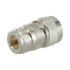 Adaptador en Línea de Conector N Hembra a UHF Macho (PL-259), Plata/ Oro/ Teflón.