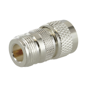 Adaptador en Línea de Conector N Hembra a UHF Macho (PL-259), Plata/ Oro/ Teflón.