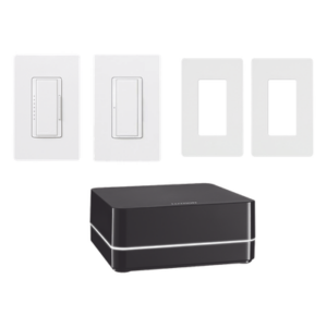 Kit de Control de Iluminación / Repetidor Principal / Atenuador 600 W / Interruptor 8 A / 2 Placas Claro / App y Asistentes de Voz