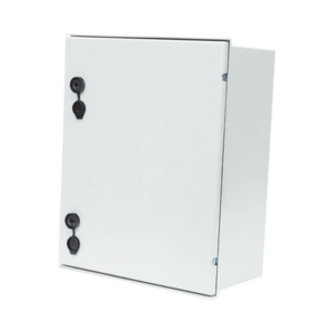Gabinete de Poliéster IP65 / 400 x 500 x 200 mm / Carga 30 kg / Placa Trasera Incluida / Cerradura con Llave