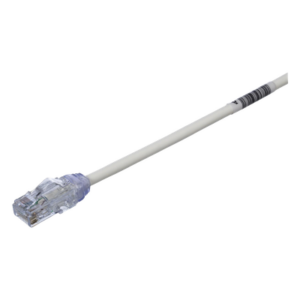 Cable de Parcheo UTP / Cat6A 500 MHz / 28AWG Diámetro Reducido / CM-LSZH Doble Clasificación / 0.3 m (1 pie) / PoE 802.3bt